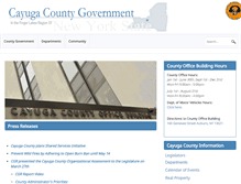 Tablet Screenshot of cayugacounty.us